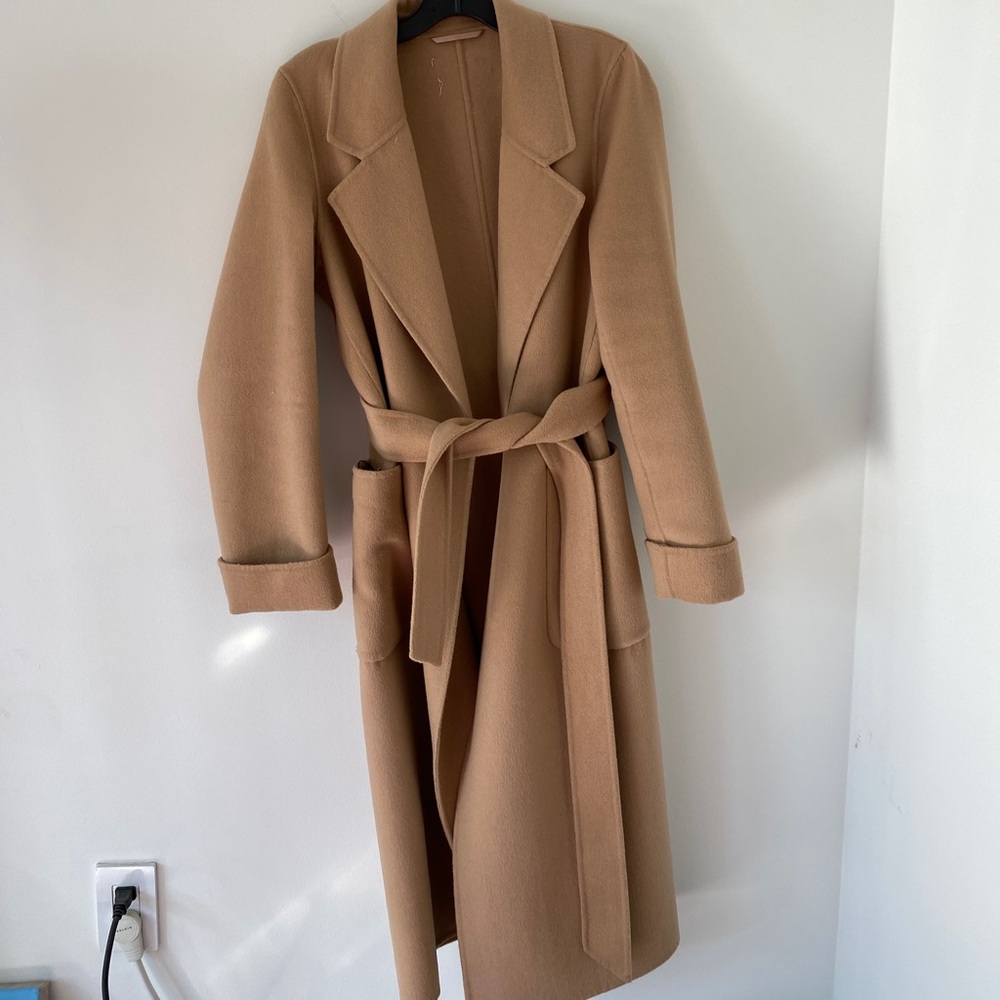 Reiss Wool Caramel Long Coat US Size 4